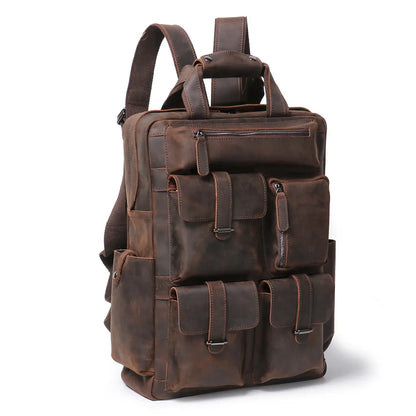 ÉDOUARD — Sac à Dos Homme en Cuir Vintage