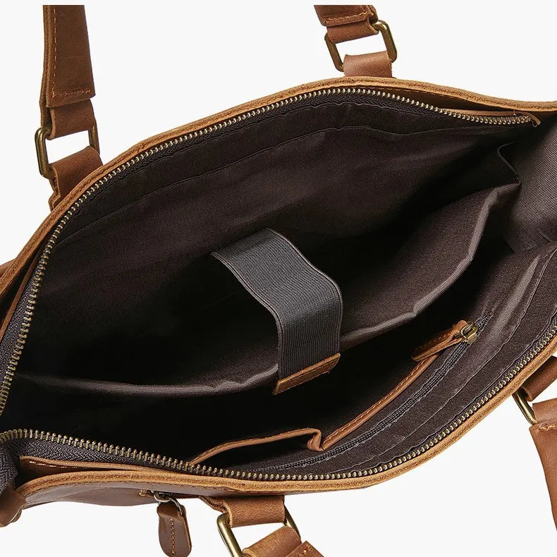 ANTOINE — Sac à Dos Homme en Cuir Marron Élégant