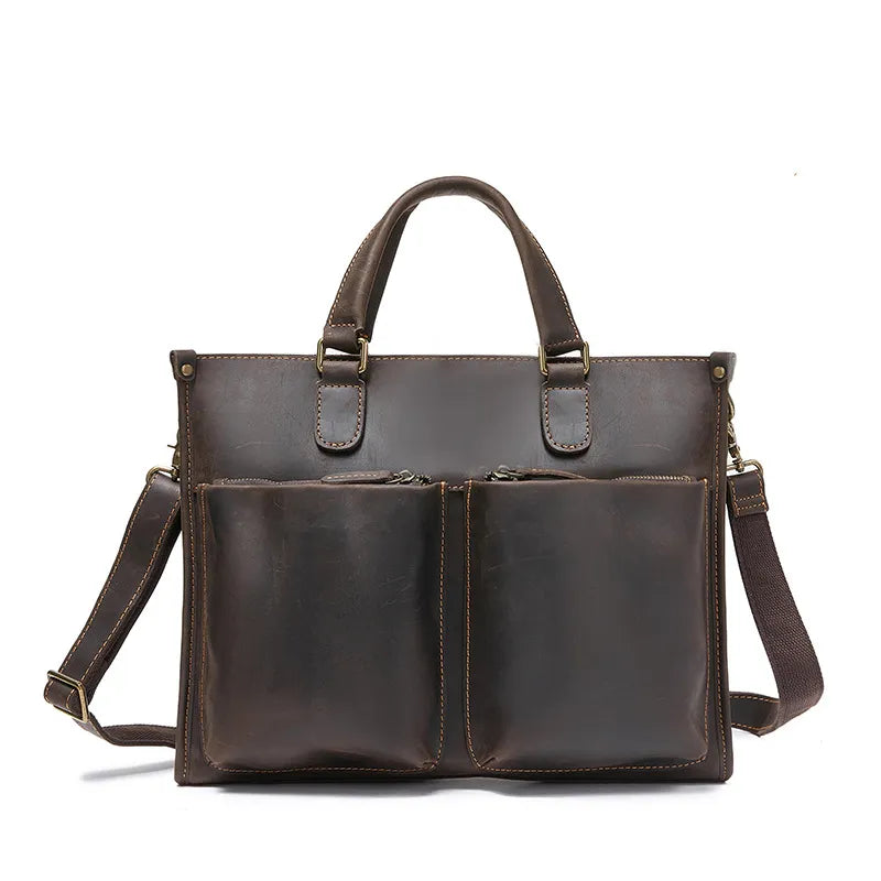 ANTOINE — Sac à Dos Homme en Cuir Marron Élégant