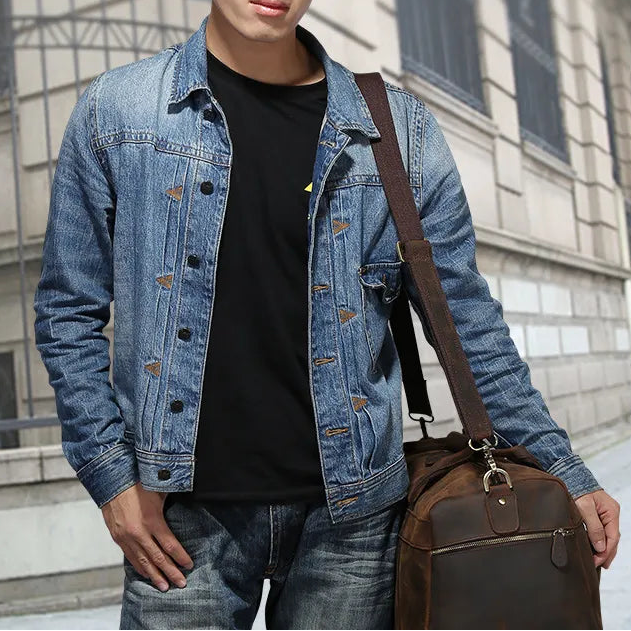 GABRIEL — Sac de Voyage Homme en Cuir Marron