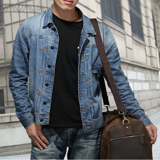 GABRIEL — Sac de Voyage Homme en Cuir Marron