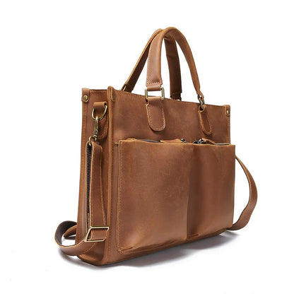 ANTOINE — Sac à Dos Homme en Cuir Marron Élégant