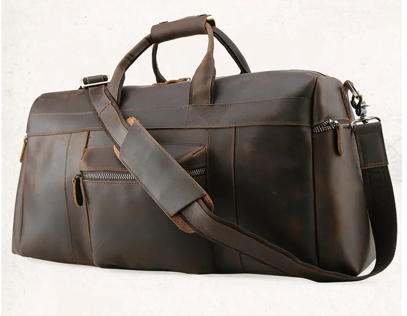 GABRIEL — Sac de Voyage Homme en Cuir Marron