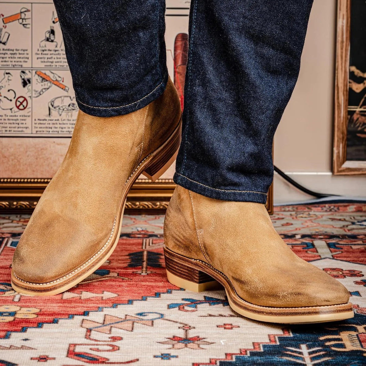 CAMILLE — Bottines en Cuir Suédé