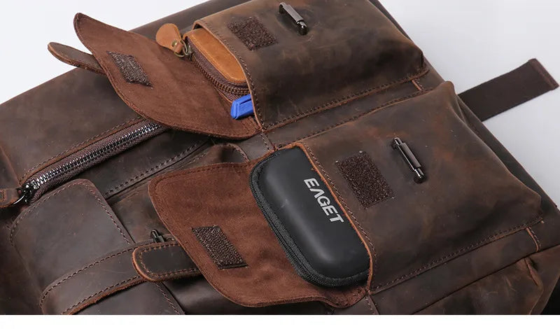 ÉDOUARD — Sac à Dos Homme en Cuir Vintage