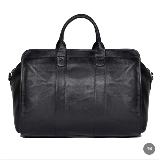 CHARLES — Sac de Voyage Homme en Cuir Marron