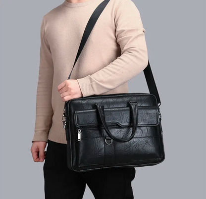 HUGO — Sacoche Homme Professionnelle en Cuir