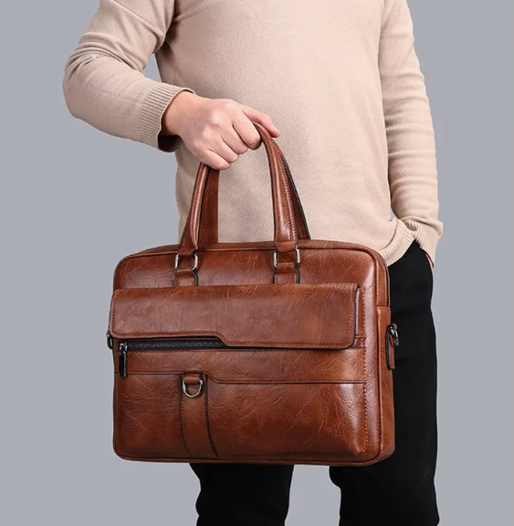 HUGO — Sacoche Homme Professionnelle en Cuir