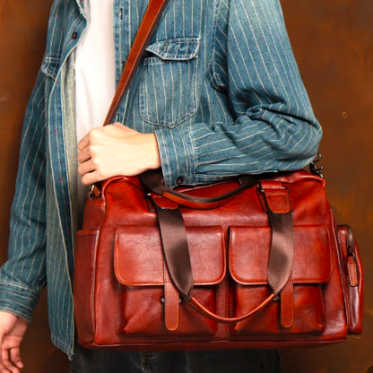 LOUIS — Sac à Dos Homme en Cuir Marron Vintage