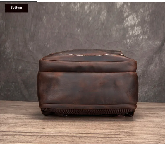 THOMAS — Sac à Dos Homme en Cuir Marron Foncé