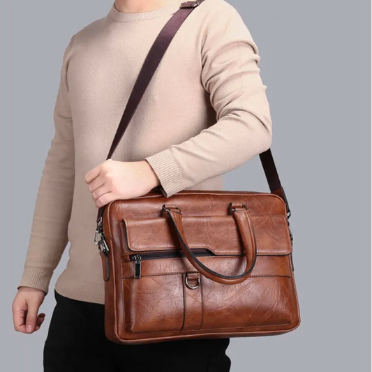 HUGO — Sacoche Homme Professionnelle en Cuir