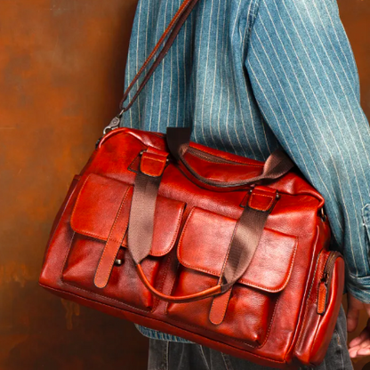 LOUIS — Sac à Dos Homme en Cuir Marron Vintage