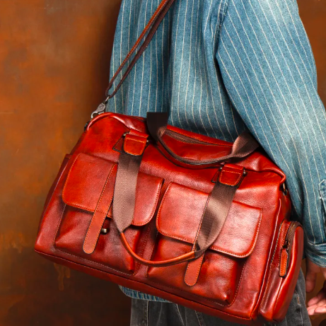 LOUIS — Sac à Dos Homme en Cuir Marron Vintage