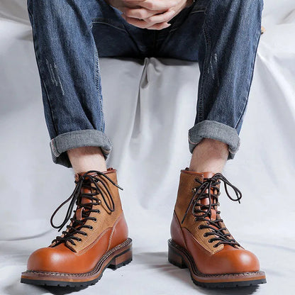 GABRIEL — Bottines Montantes en Cuir à Lacets
