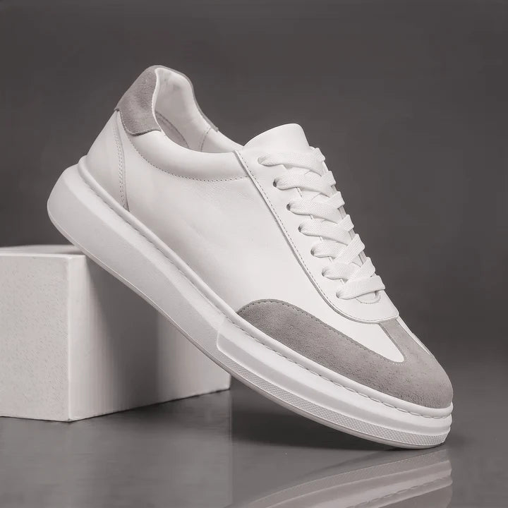 ARTHUR — Baskets Homme Élégantes Blanc & Gris