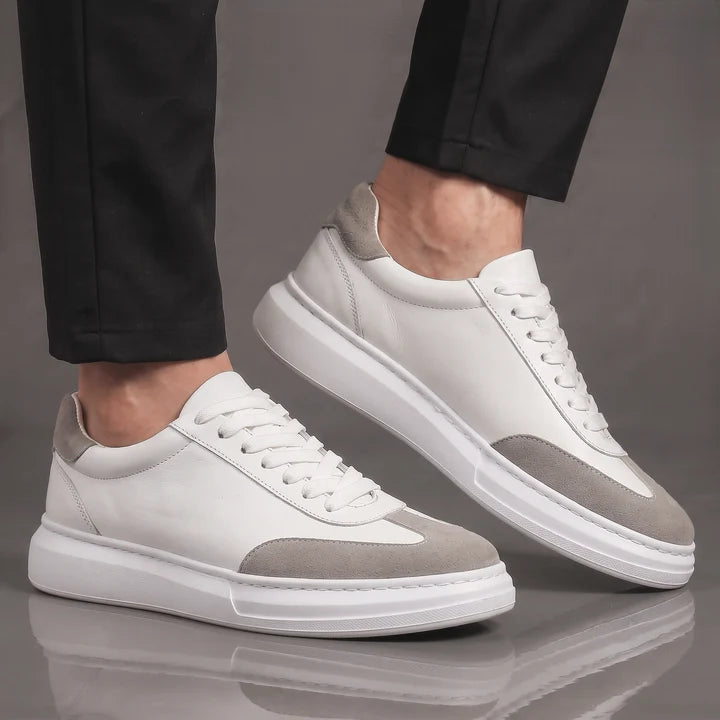 ARTHUR — Baskets Homme Élégantes Blanc & Gris