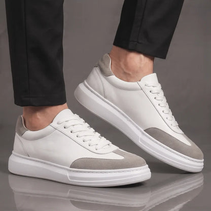 ARTHUR — Baskets Homme Élégantes Blanc & Gris