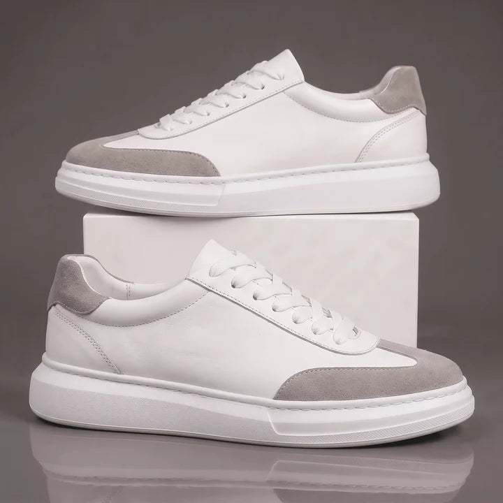ARTHUR — Baskets Homme Élégantes Blanc & Gris