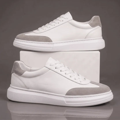 ARTHUR — Baskets Homme Élégantes Blanc & Gris