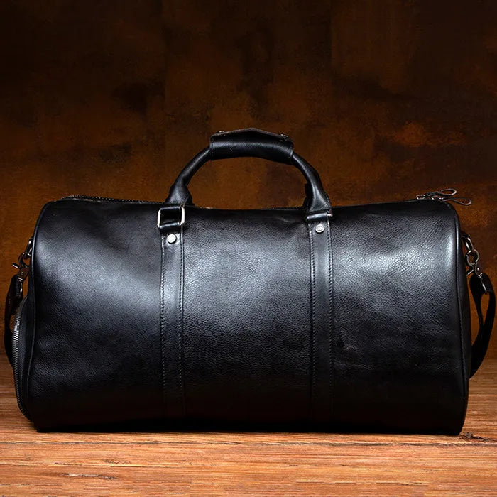 MAXIME — Sac de Voyage Homme en Cuir Marron Vintage