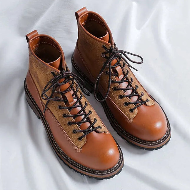 GABRIEL — Bottines Montantes en Cuir à Lacets
