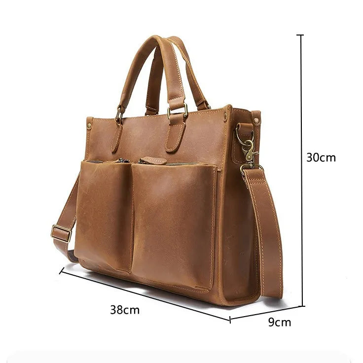 ANTOINE — Sac à Dos Homme en Cuir Marron Élégant