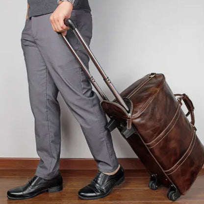 ÉTIENNE — Sac de Voyage Homme en Cuir Marron