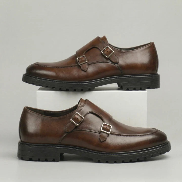 ADRIEN — Chaussures Homme à Boucles Élégantes Marron