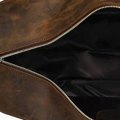 GABRIEL — Sac de Voyage Homme en Cuir Marron