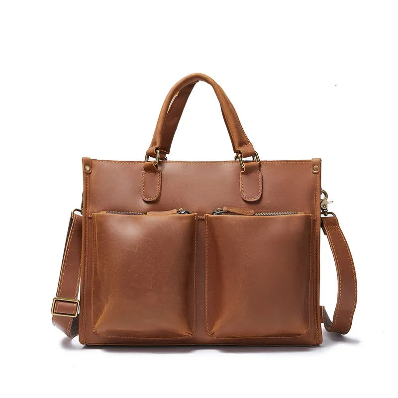 ANTOINE — Sac à Dos Homme en Cuir Marron Élégant