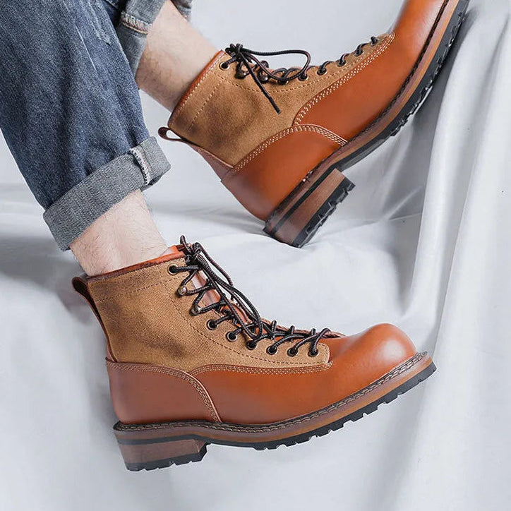 GABRIEL — Bottines Montantes en Cuir à Lacets