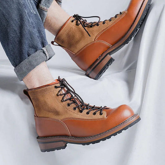 GABRIEL — Bottines Montantes en Cuir à Lacets