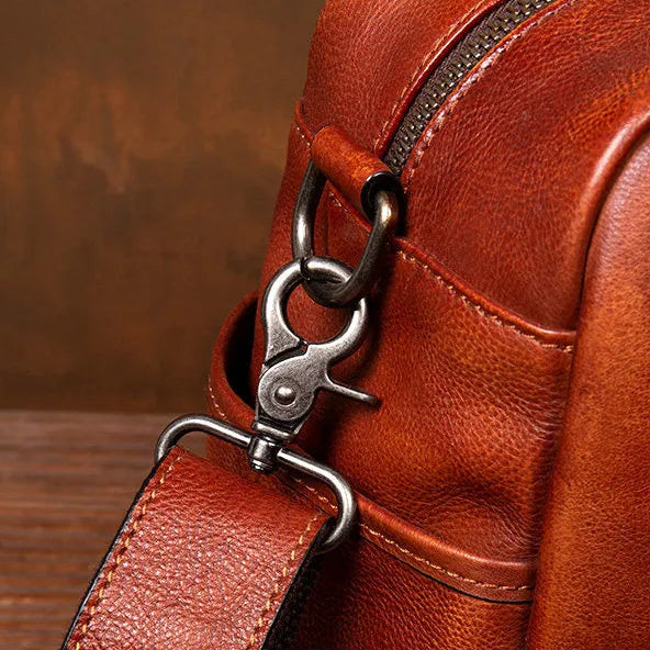 LOUIS — Sac à Dos Homme en Cuir Marron Vintage