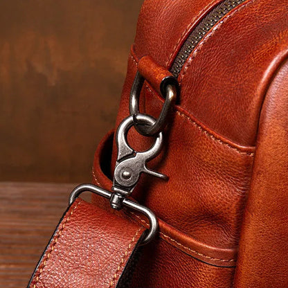 LOUIS — Sac à Dos Homme en Cuir Marron Vintage