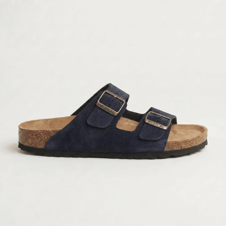 LUC — Sandales Homme à Double Boucle Bleu Marine