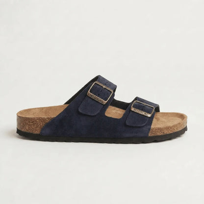 LUC — Sandales Homme à Double Boucle Bleu Marine