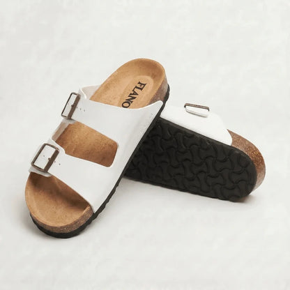 MARC — Sandales Homme à Double Boucle Blanches